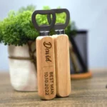 Stick Bottle Opener with Wooden Handle Personalized