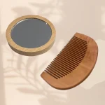 Wooden Comb + Mirror Set 1