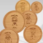 custom engraved wooden Coaster