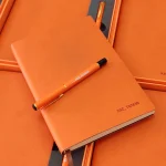 personalised-journal-book-gift-set-orange-engrave