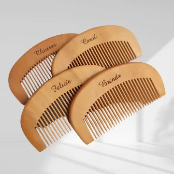 Engraving Wooden Comb Cover