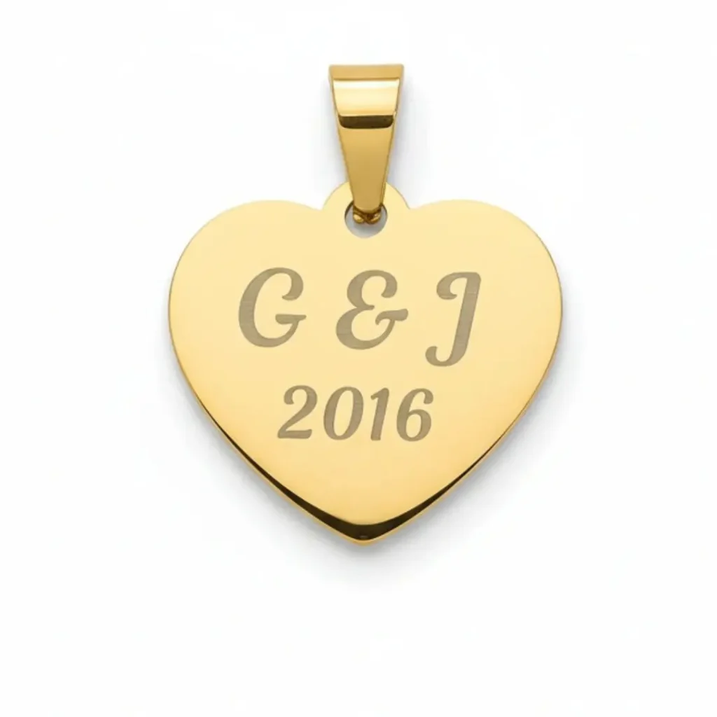 Heart Pendant Custom Engraving ...