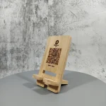 Custom Name wooden Display QR Stand Modern