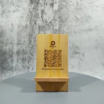 Customised wooden Display QR Stand Standard