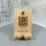 Personalised wooden Display QR Stand Modern