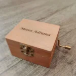 Wooden Music Box with Custom Engraving cover
