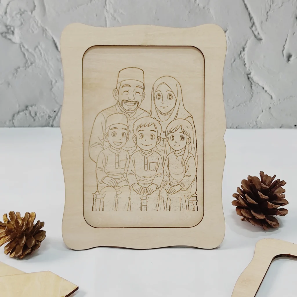 Bingkai Gambar Kayu Berukir Portrait ...