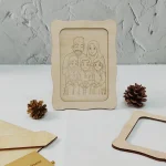 Personalised Photo Frame Engraving on Wood porttrait