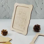 Personalised Photo Frame Engraving on Wood side