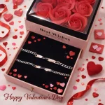 Custom Engraved Couple Bracelet in box 1