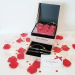 Custom Engraved Couple Bracelet in box