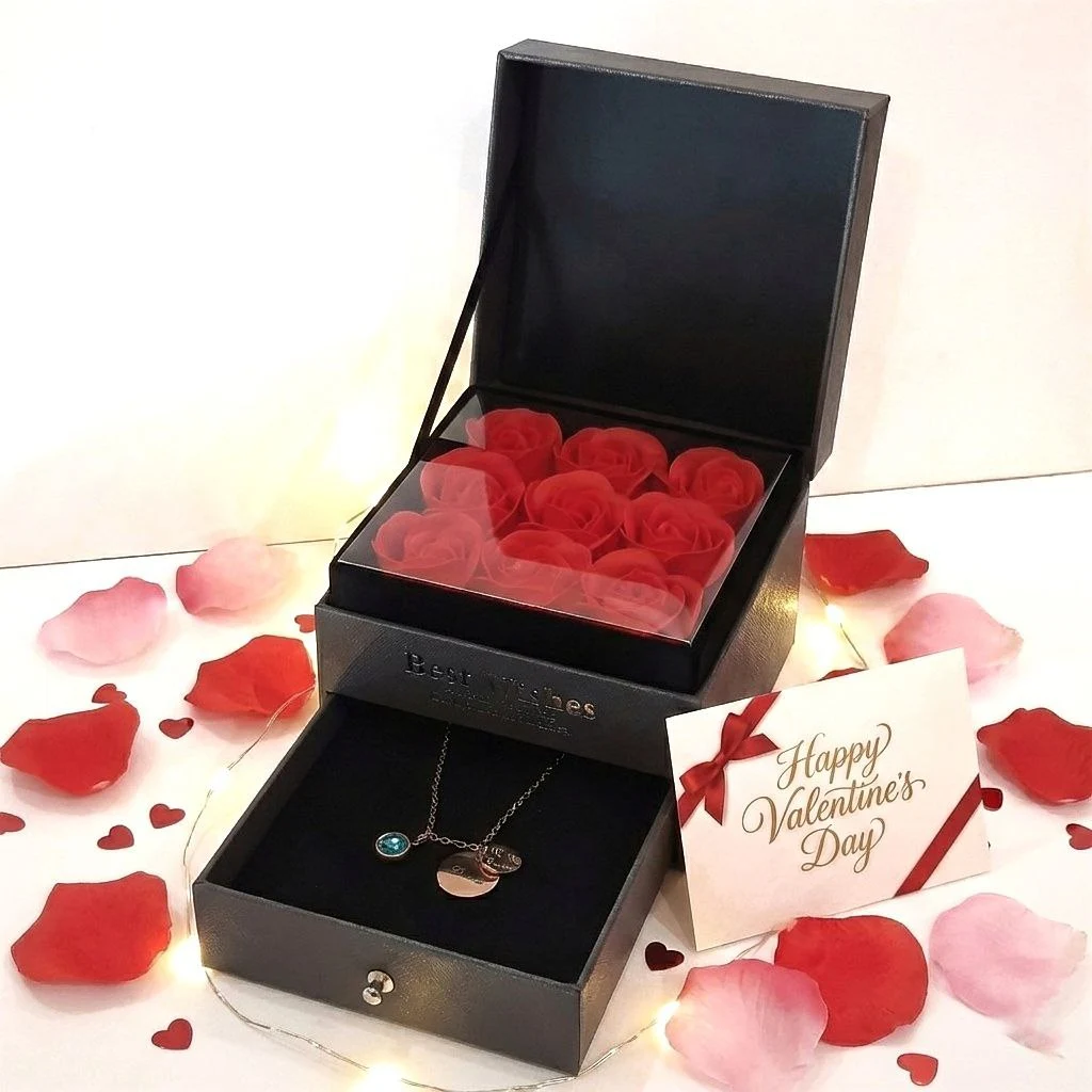 Custom-Engraved-Necklace-with-Rose-Gift-Box