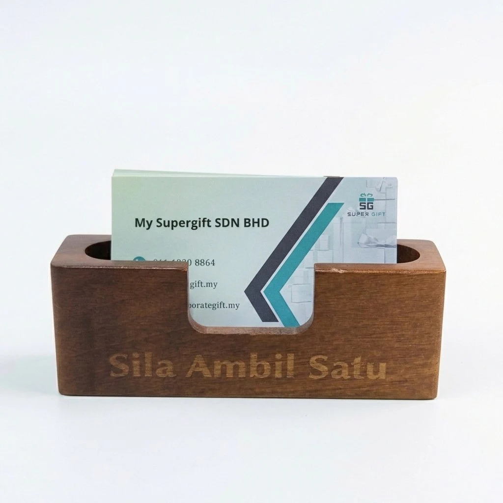 Premium Wooden Business Card Holder ...