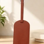 Personalised PU Leather Luggage Tag-BROWN