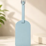 Personalised PU Leather Luggage Tag-LIGHT BLUE