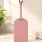 Personalised PU Leather Luggage Tag-PINK